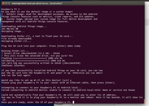 cli workings from script